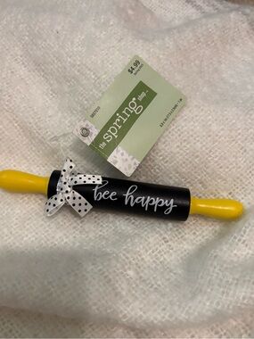 Bee Happy Rolling Pin Decor